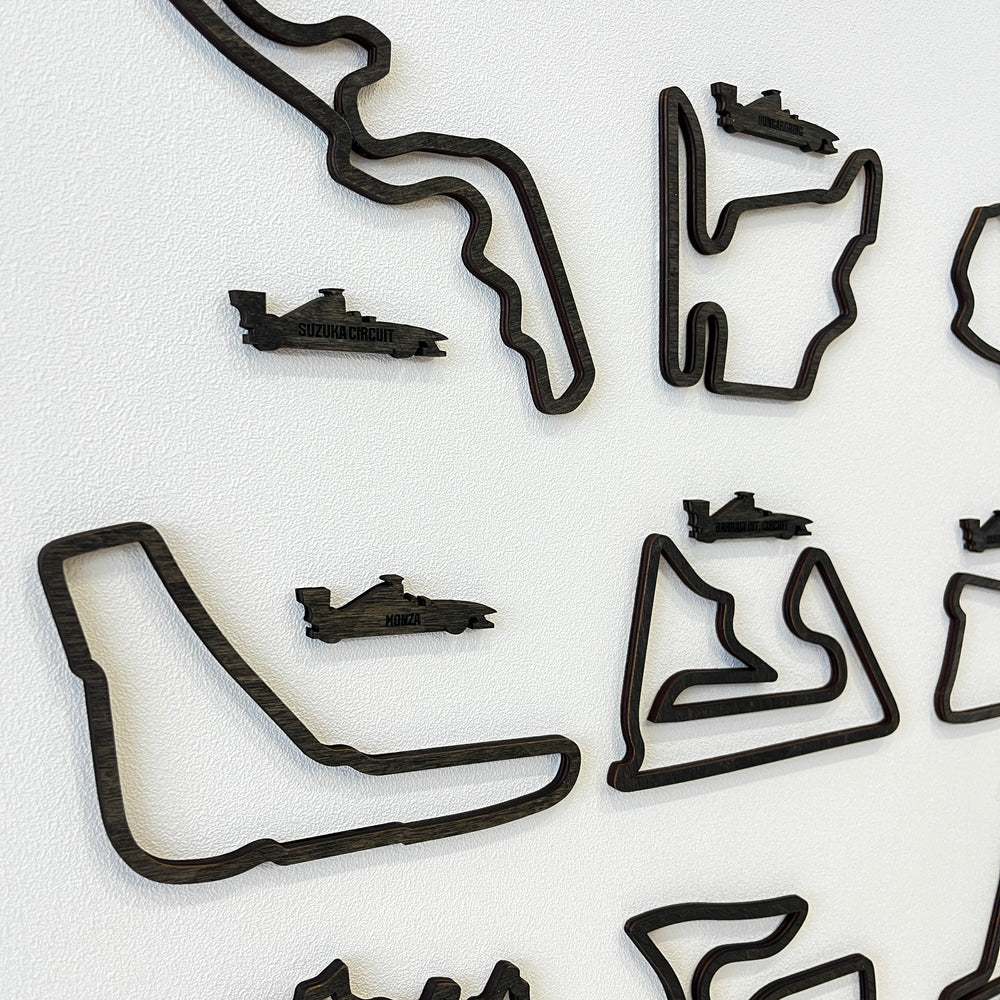 Wooden Racing Circuit Wall Art