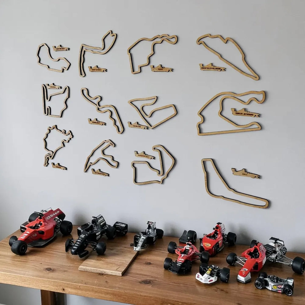 Wooden Racing Circuit Wall Art