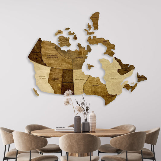 CANADA WOODEN 3D MAP
