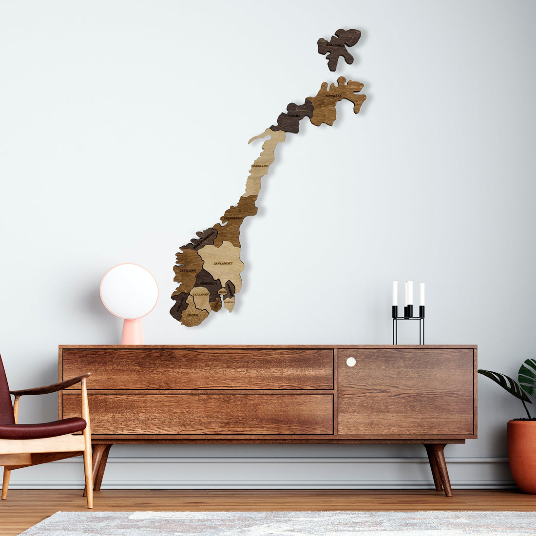VAN TRIP WOODEN MAP