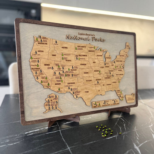USA NATIONAL PARKS MAP