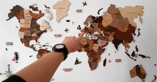 Wooden World Map | Ranocchio Map