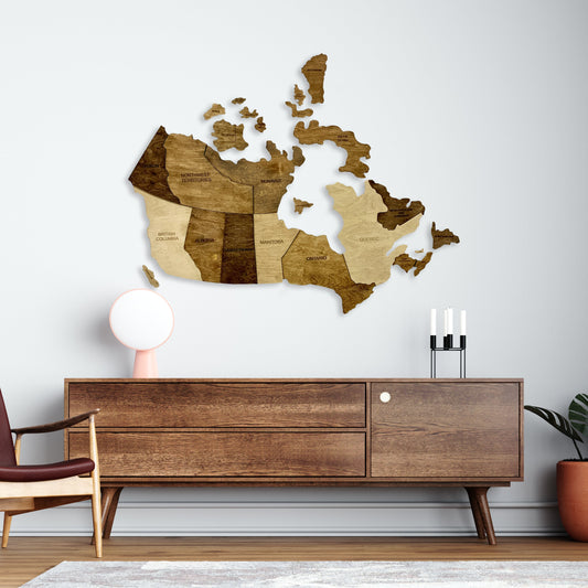 WOODEN CANADA MAPS | RANOCCHIO MAP