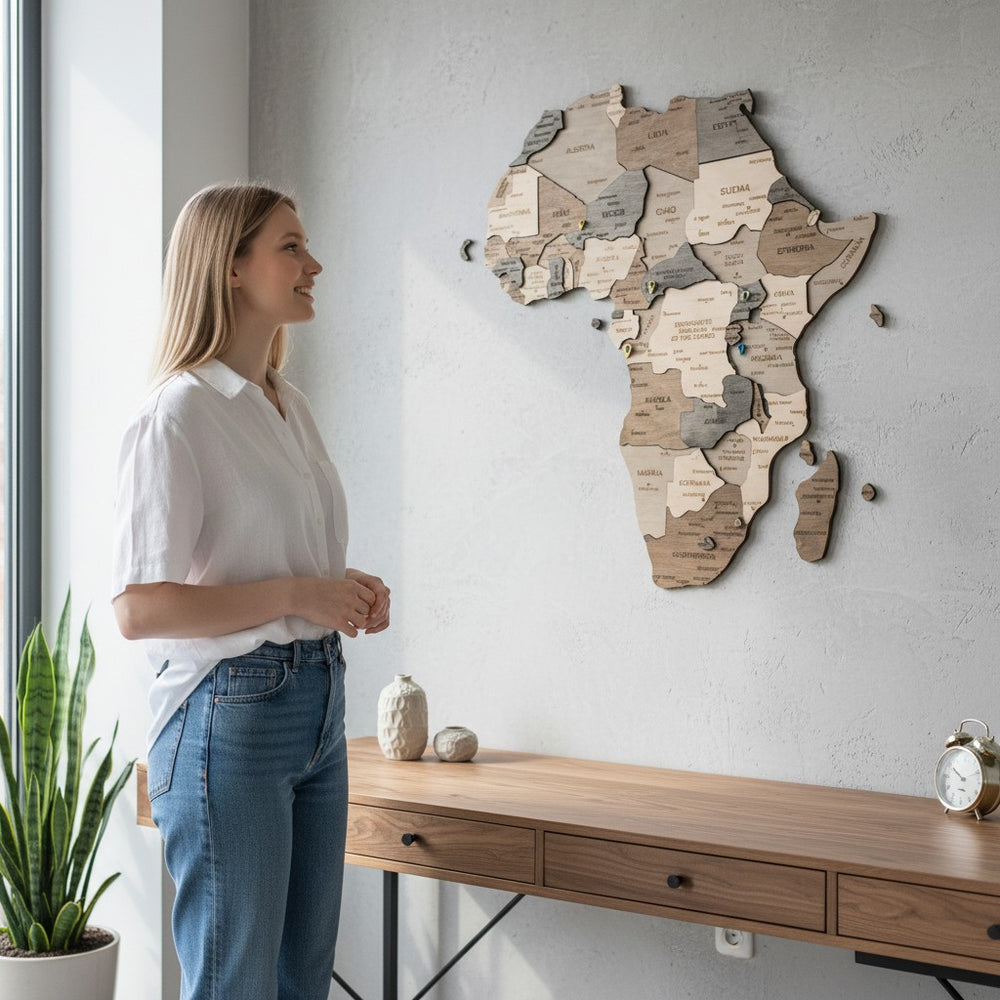 Wooden Map of Africa