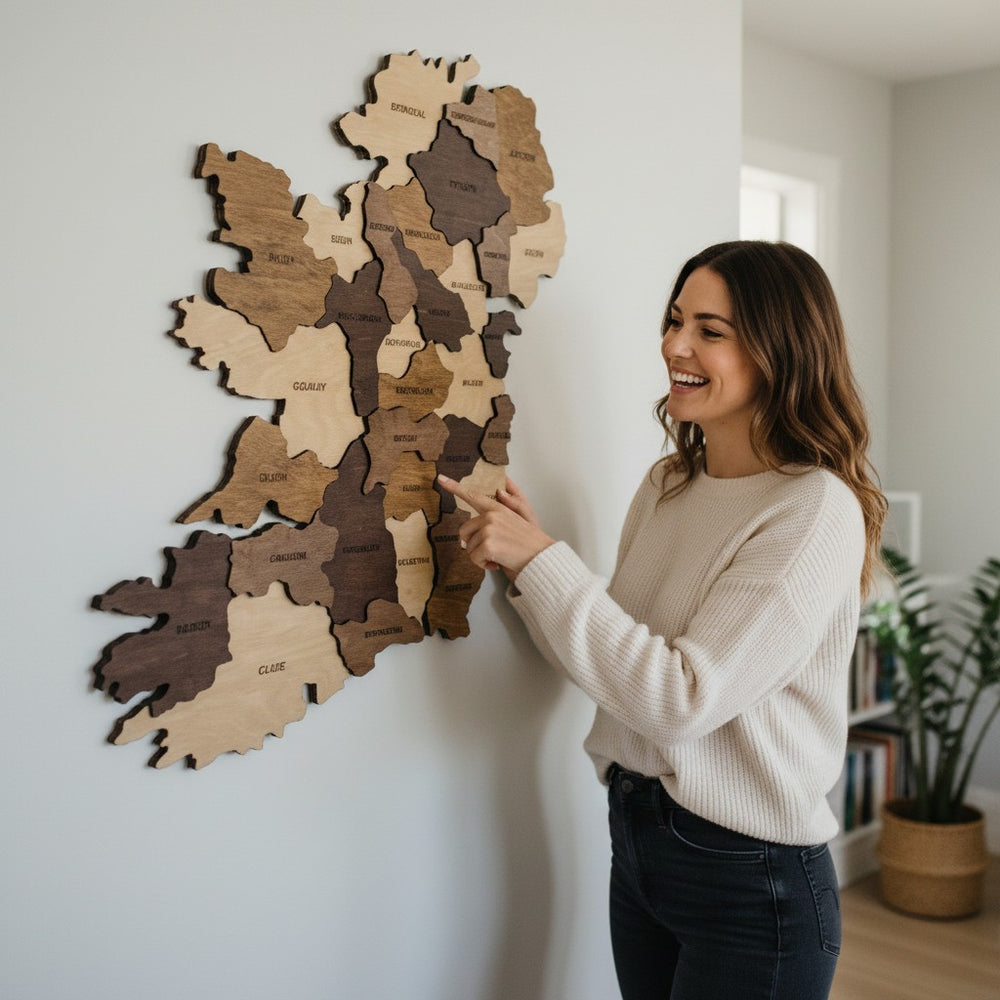 Wooden Map of Ireland