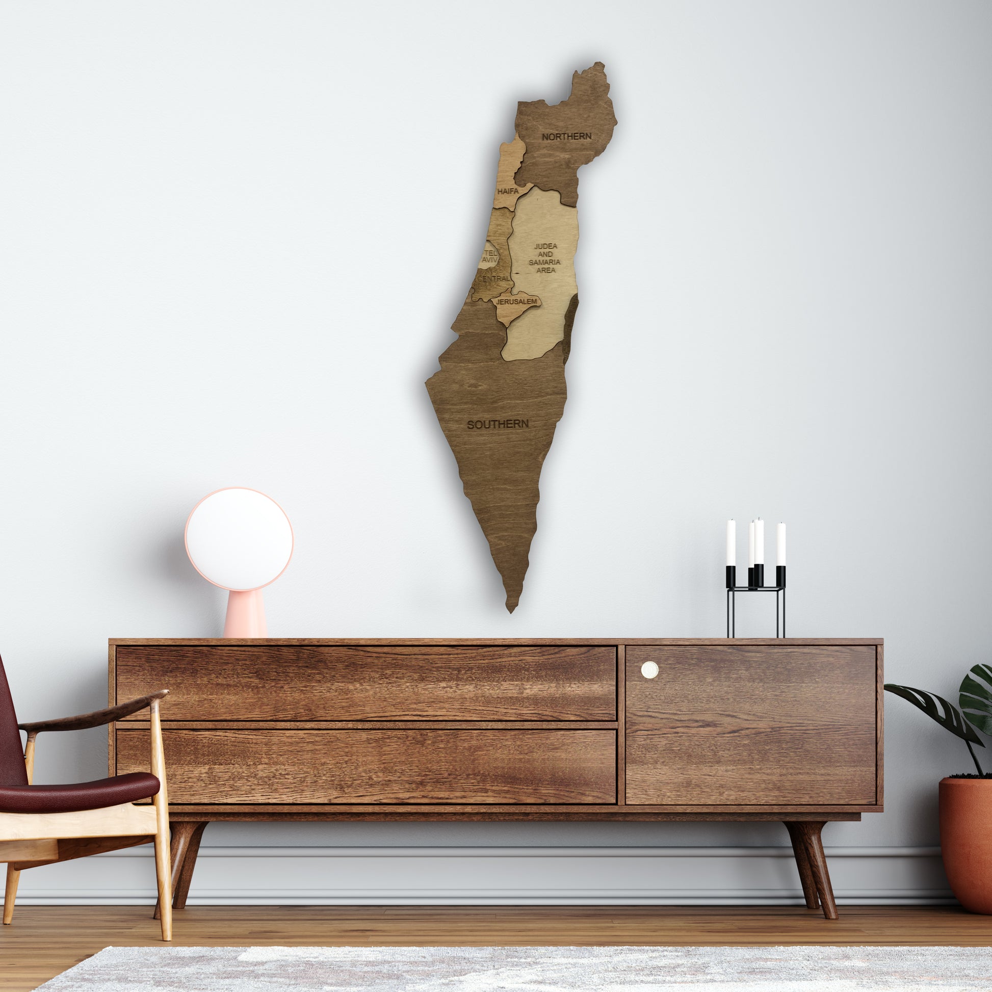 Wooden Map of Israel | Ranocchio Map