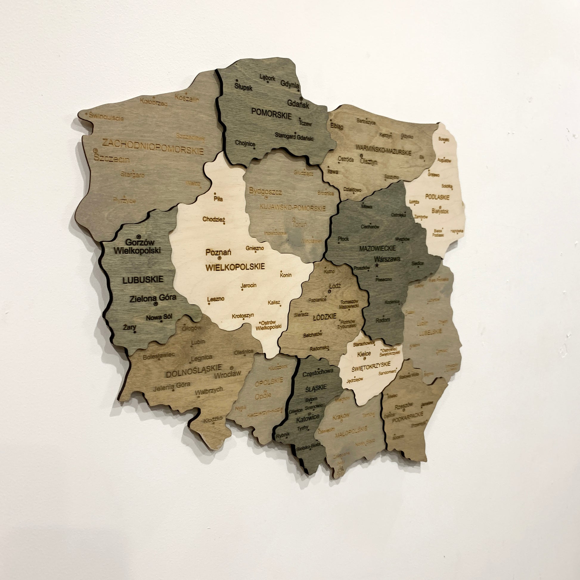 Wooden Map of Poland | Ranocchio Map