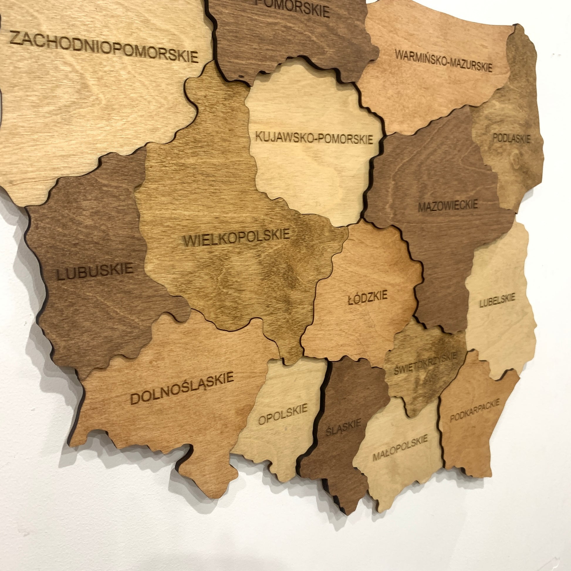 3D Wooden Poland Map 