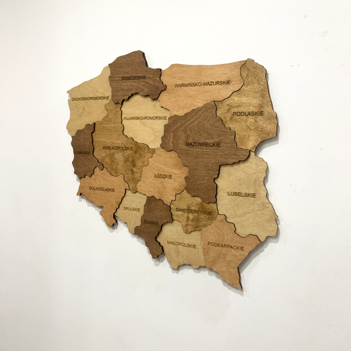 3D Wooden Map of Poland