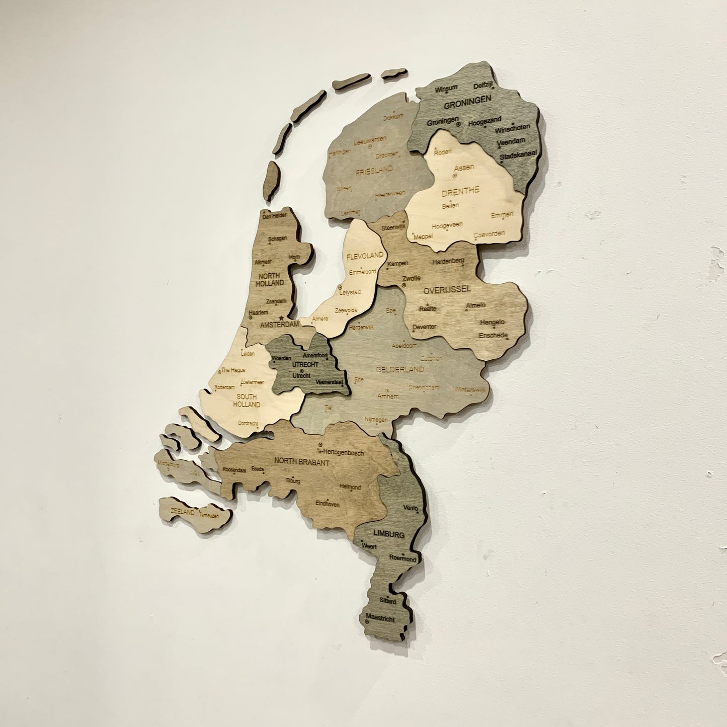 Wooden Map of Netherlands by Ranocchio