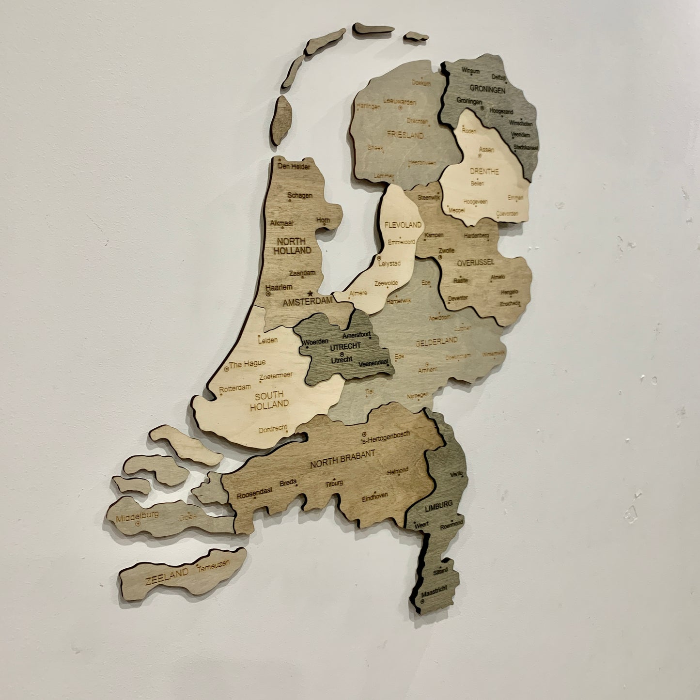 Wooden Map of Netherlands | Ranocchio Map