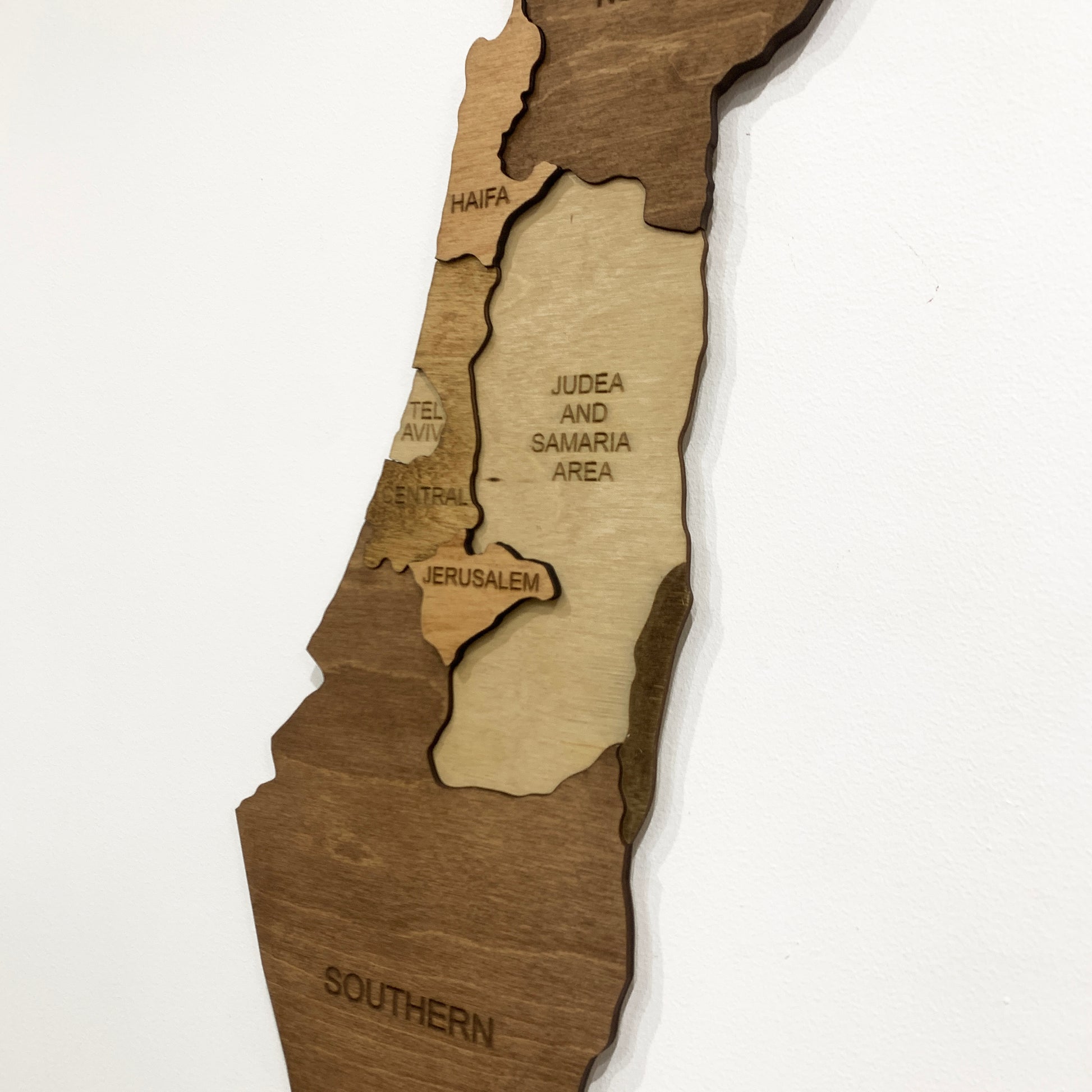 Wooden Map of Israel