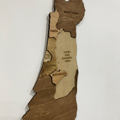 3D Wooden Map of Israel