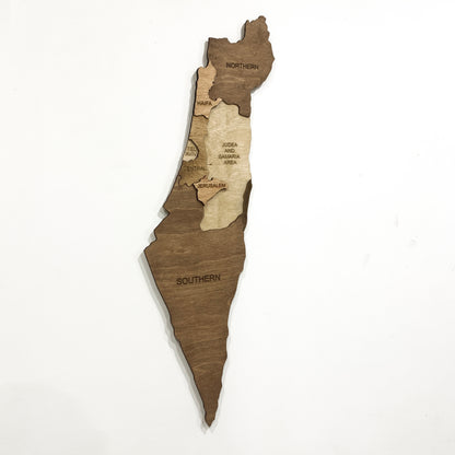 Wooden Map of Israel by Ranocchio