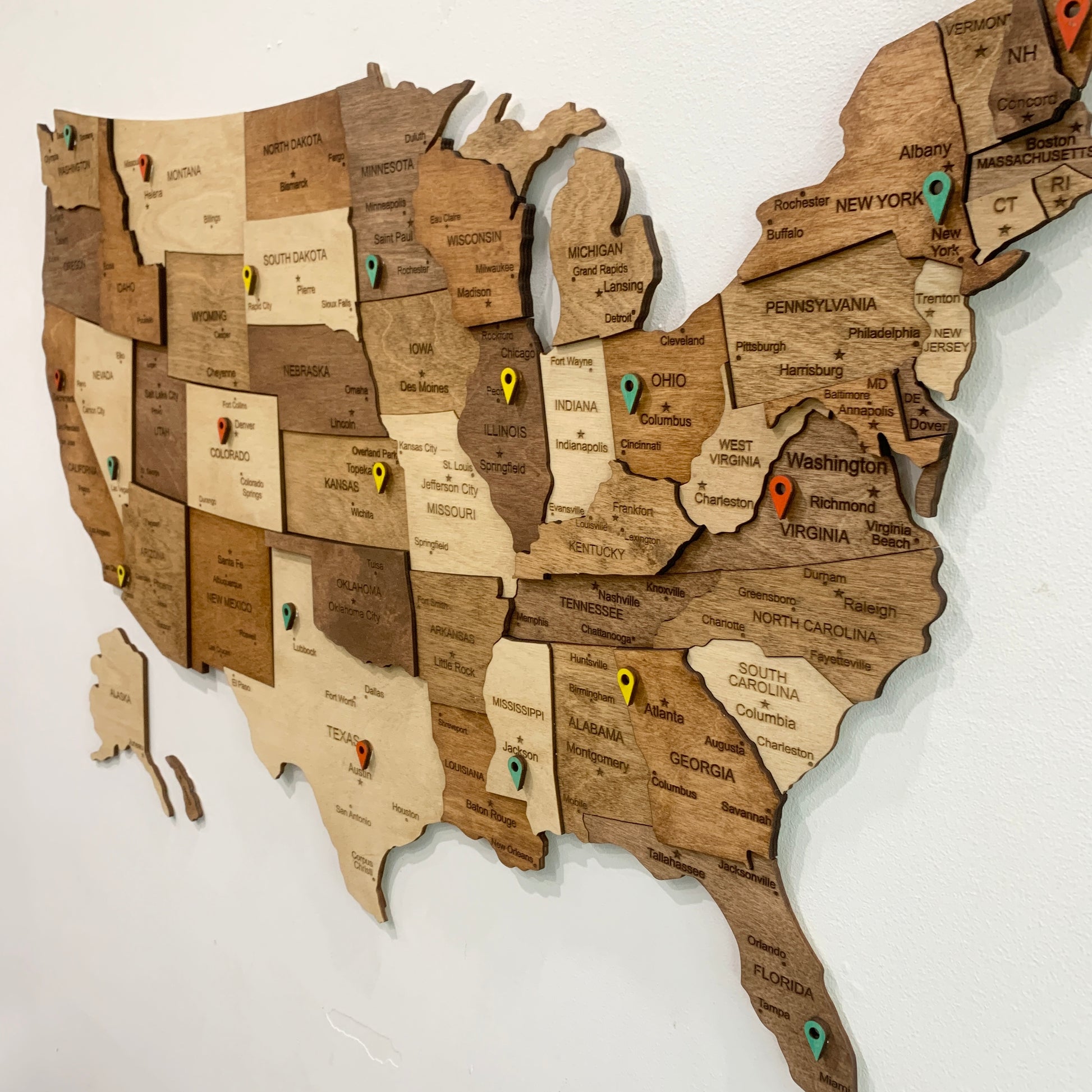 Ranocchio USA Wooden Map