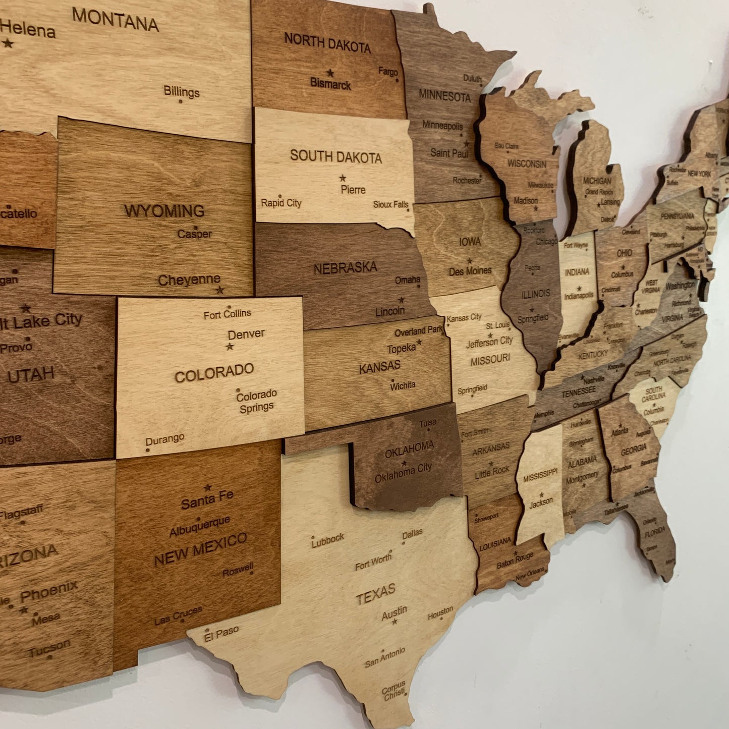 US Wooden Map by Ranocchio Map