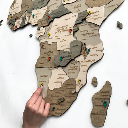 Wooden Africa Map by Ranocchio 