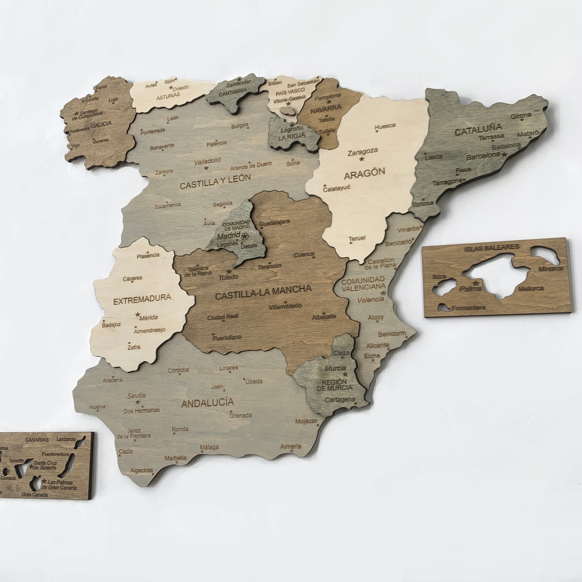 Wooden Map of Spain | Ranocchio