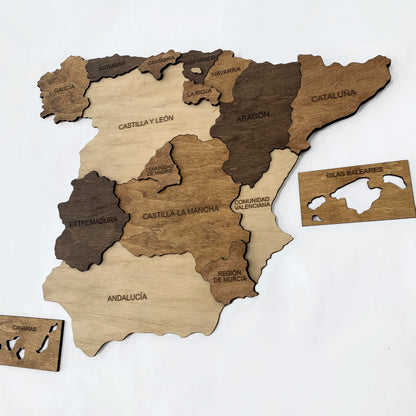 Wooden Spain Map | Ranocchio