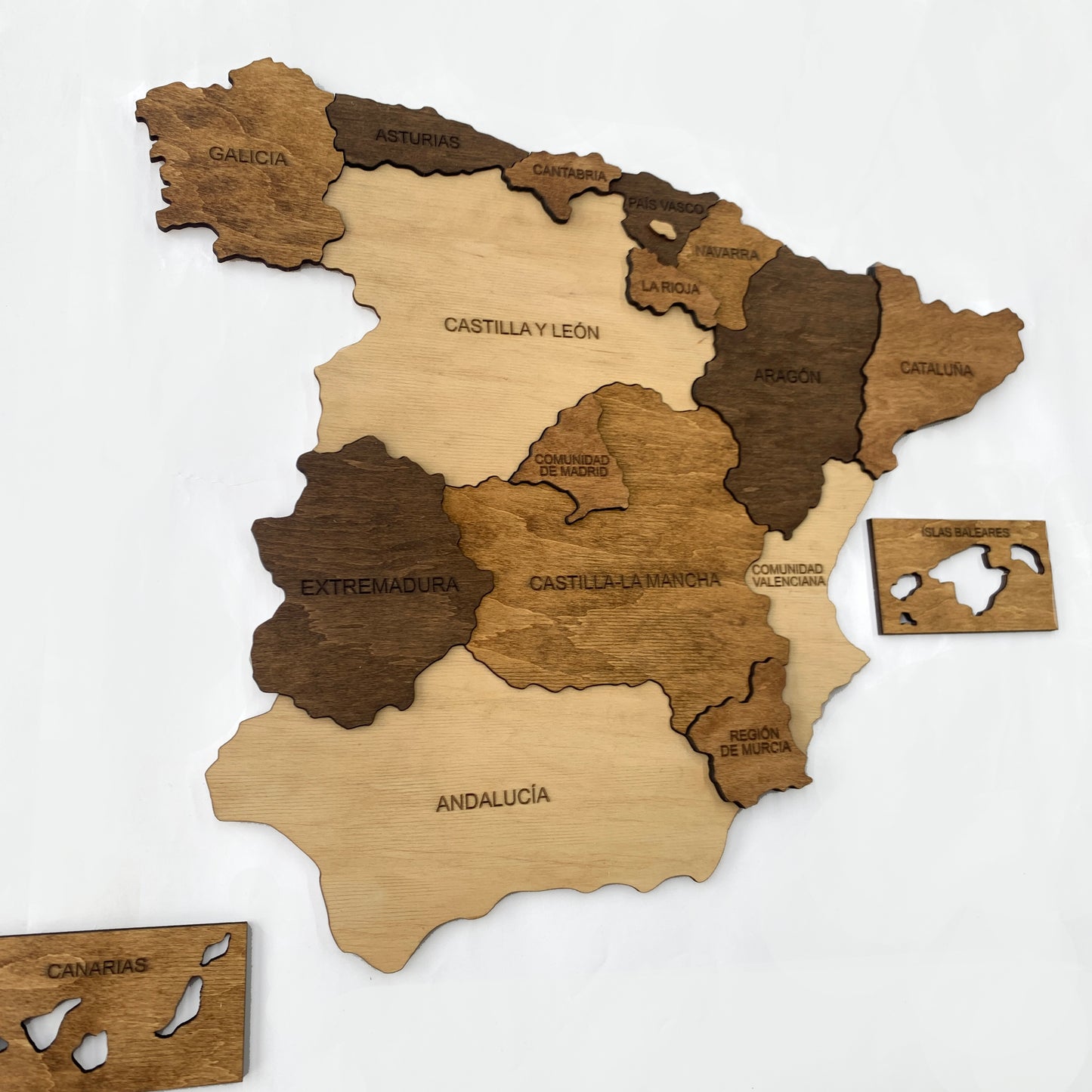 Wooden Spain Map by Ranocchio