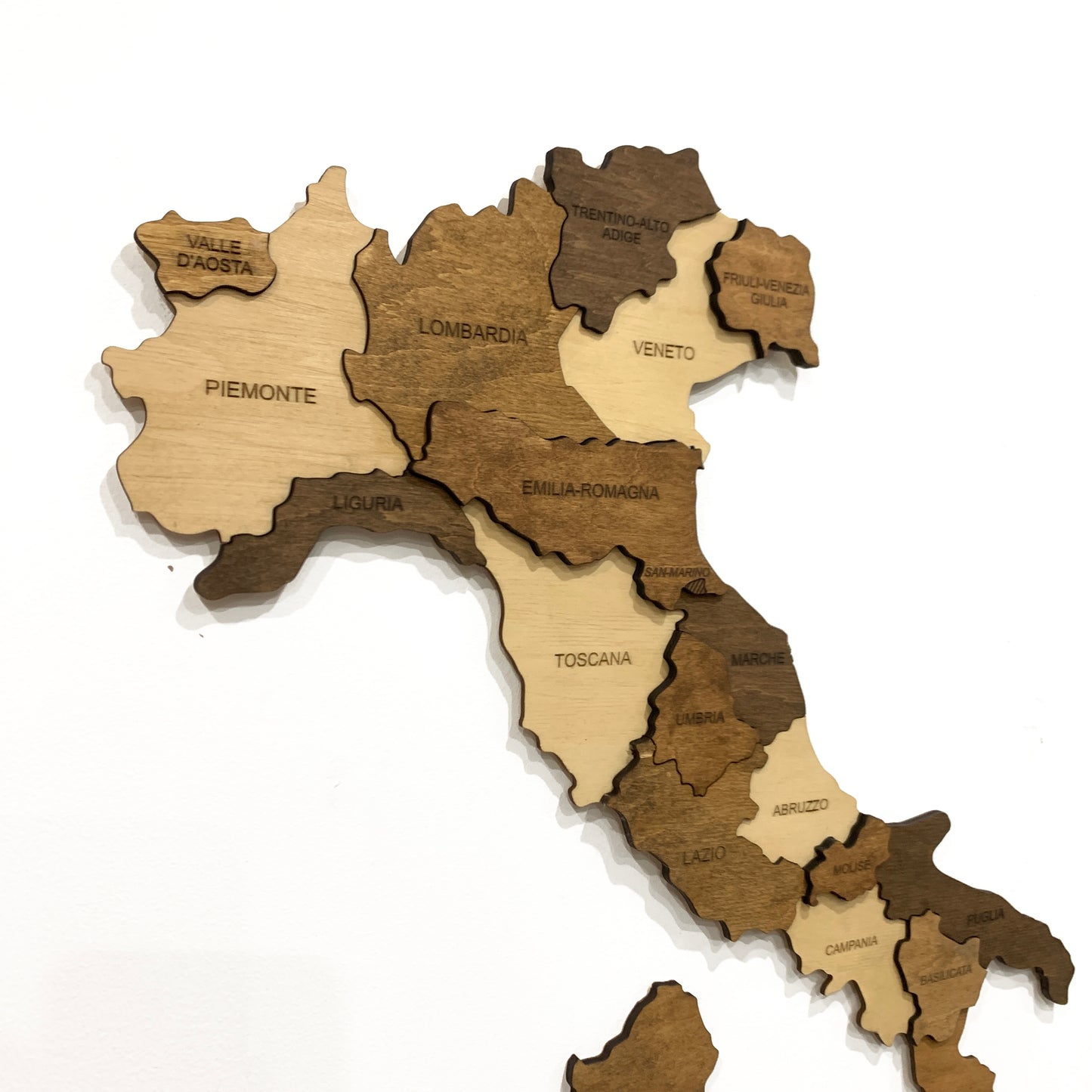 Wooden Italy Map