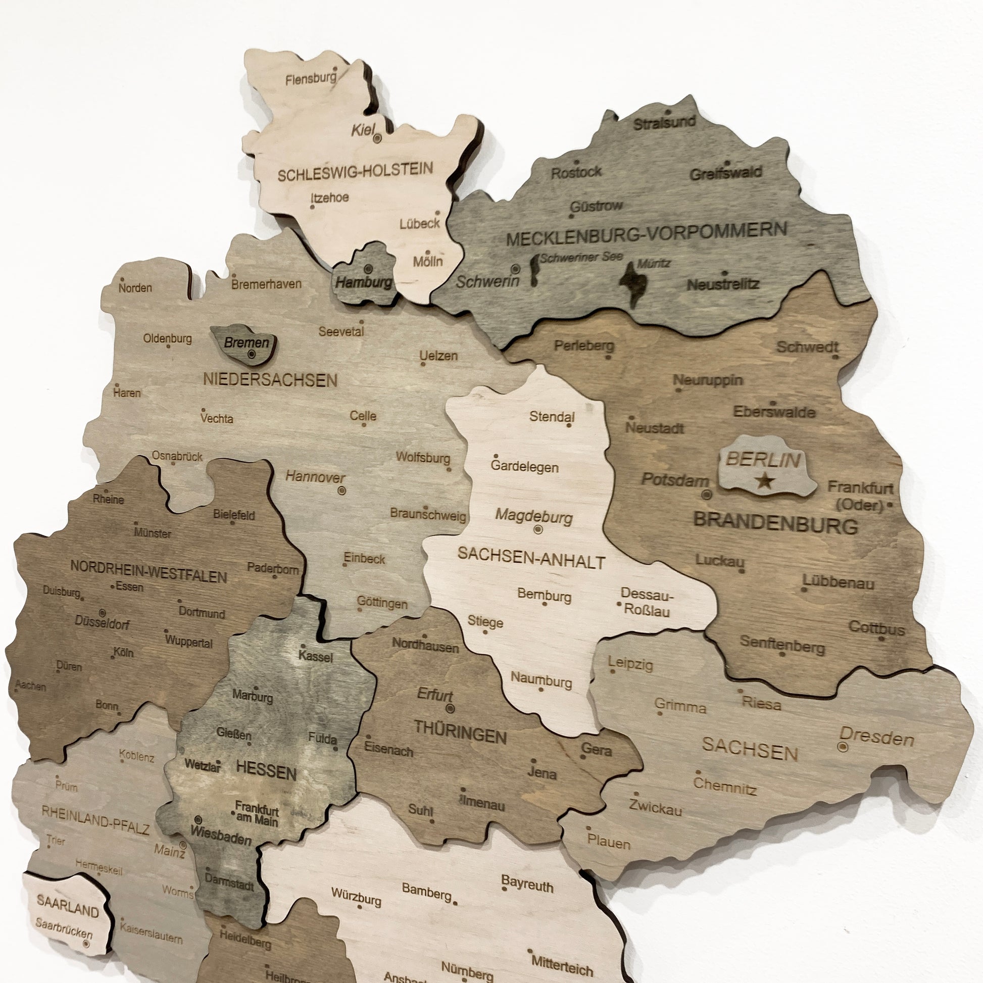 Wooden Map of Germany 