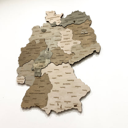 Wooden Germany Map 3D