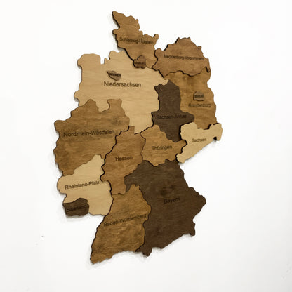 Wooden Germany 3D Map