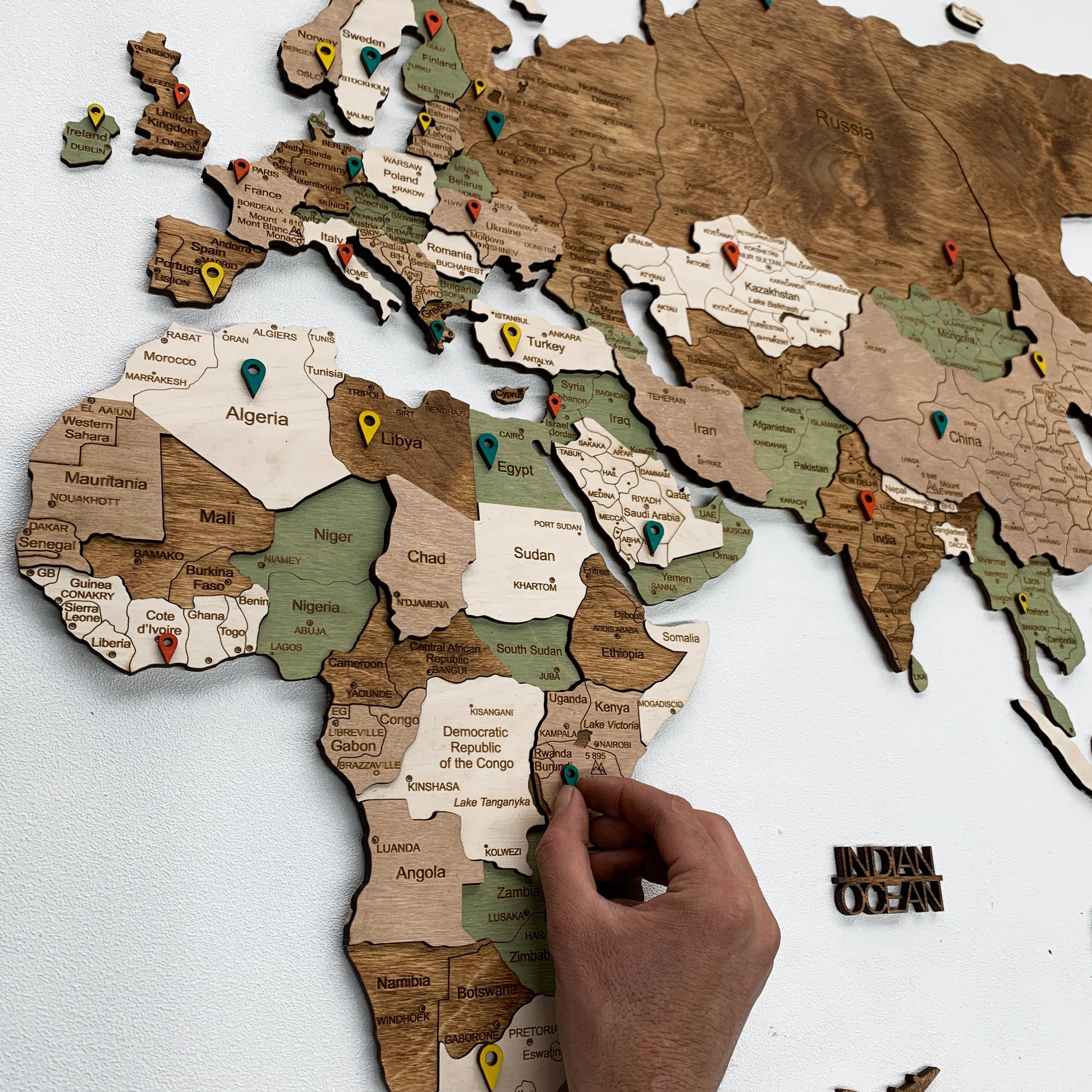 3D  Wooden World Map by Ranocchio