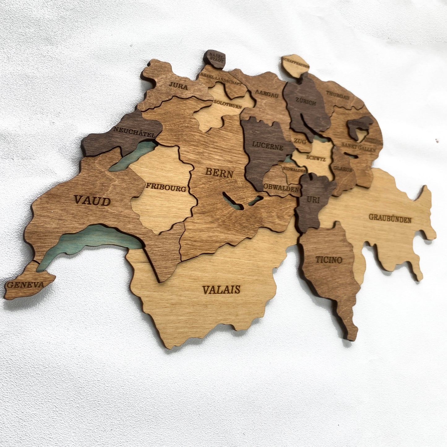 Wooden Map of Switzerland | Ranocchio