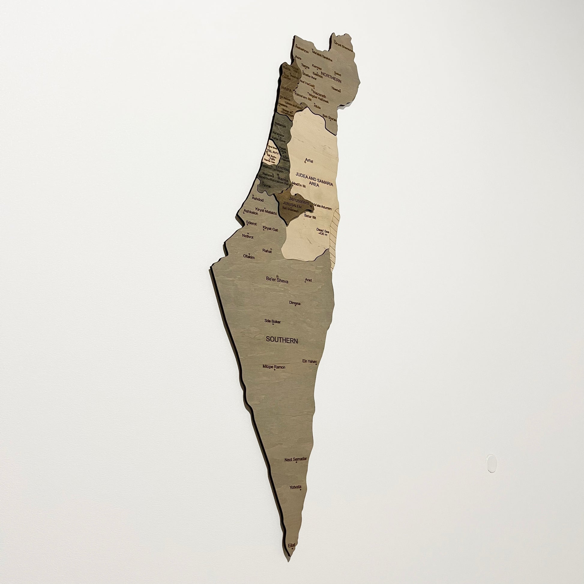 Wooden Israel Map by Ranocchio Map