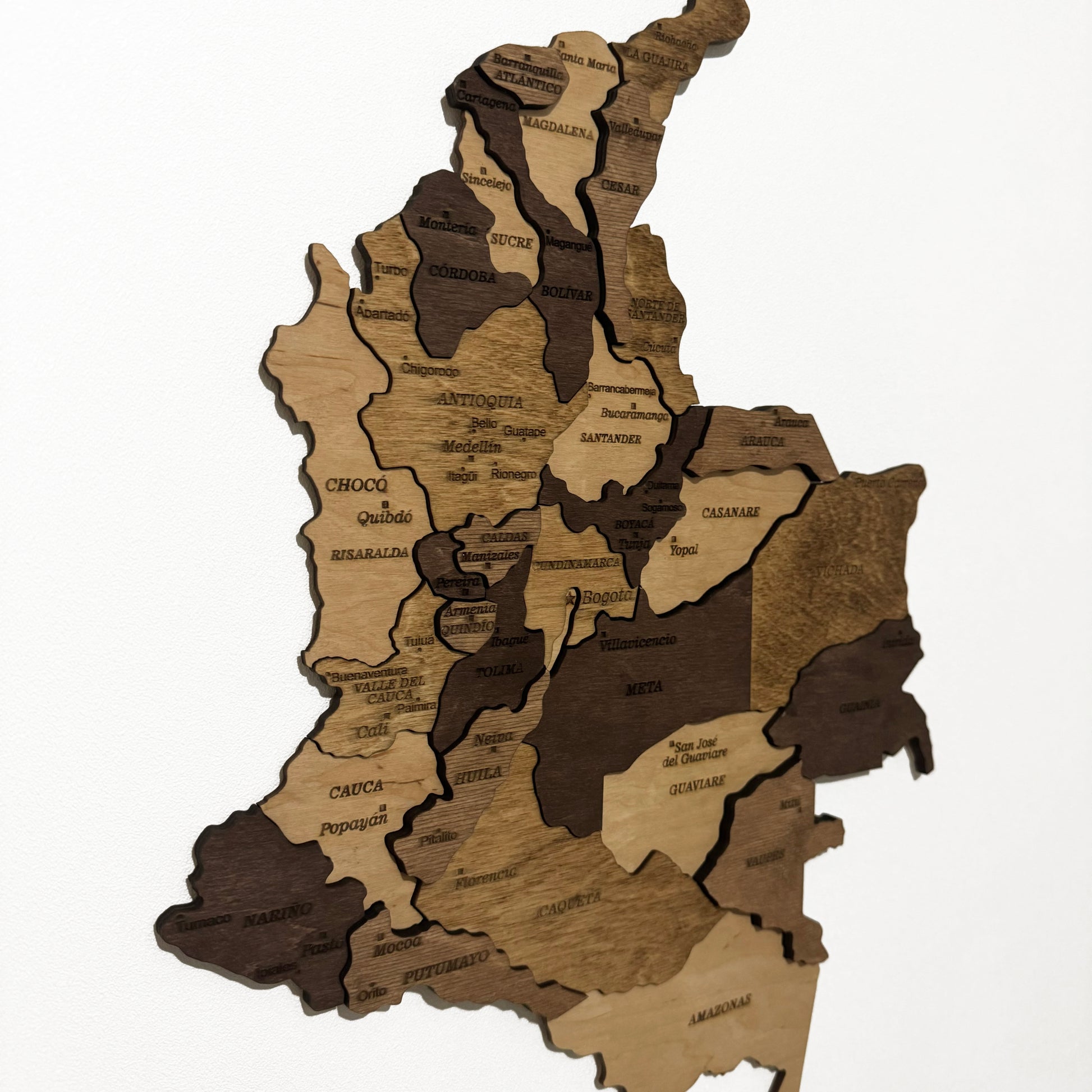 Wooden Map of Colombia | Ranocchio