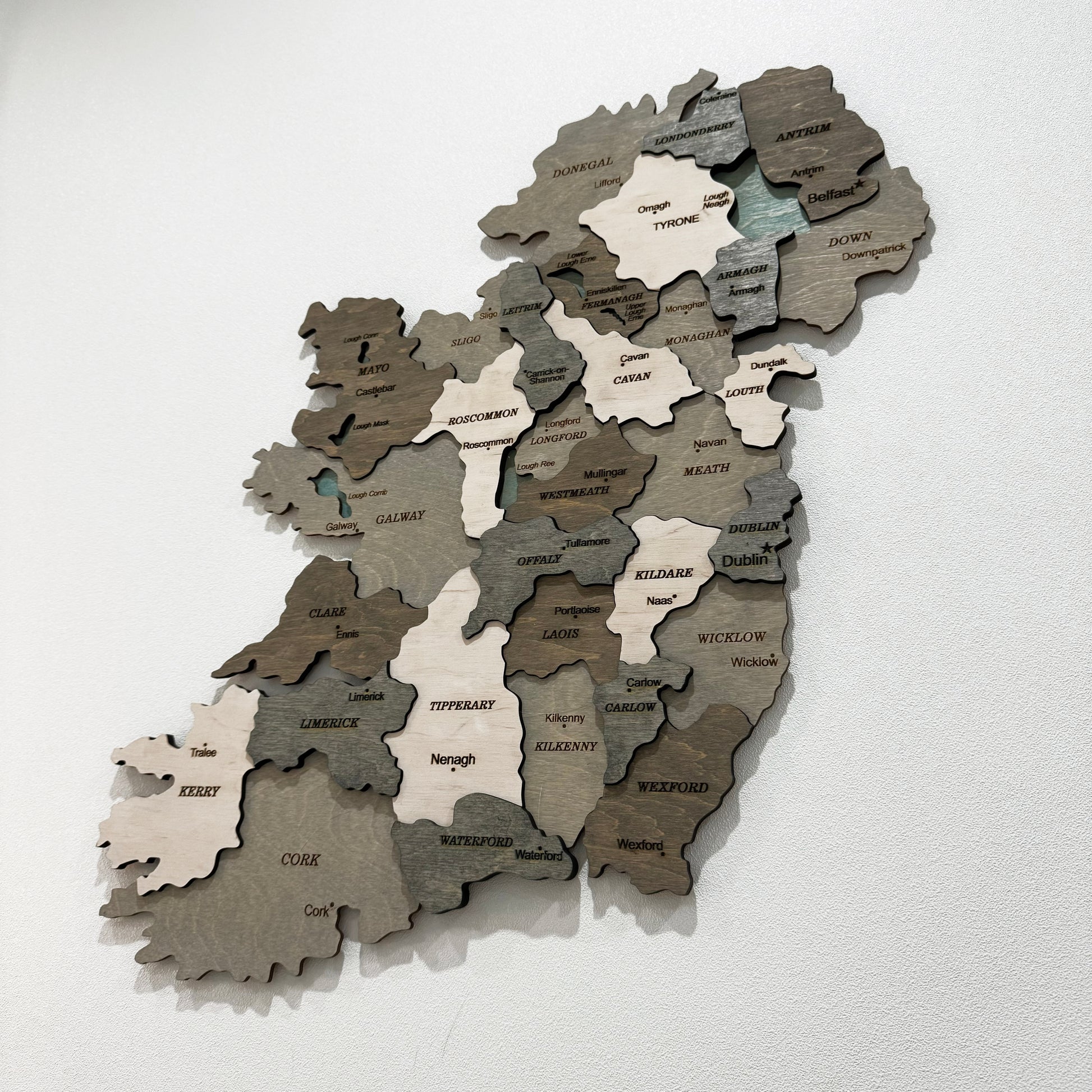 Wooden Ireland Map by Ranocchio Map