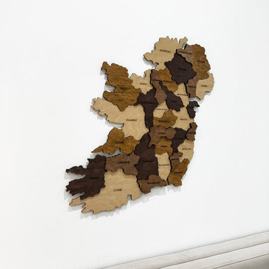 Wooden Ireland Map | Ranocchio Map