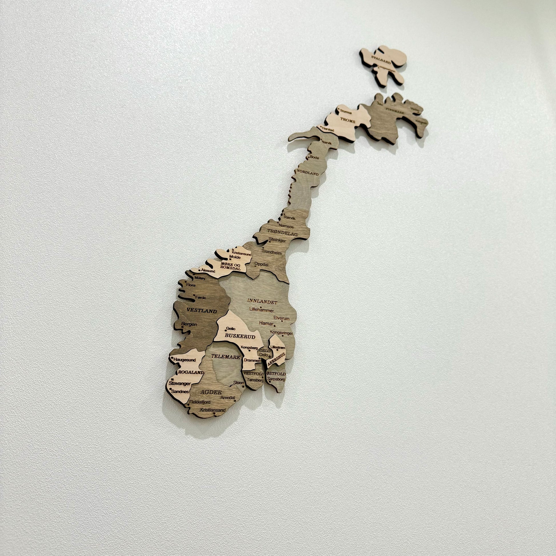 Wooden Map of Norway | Ranocchio