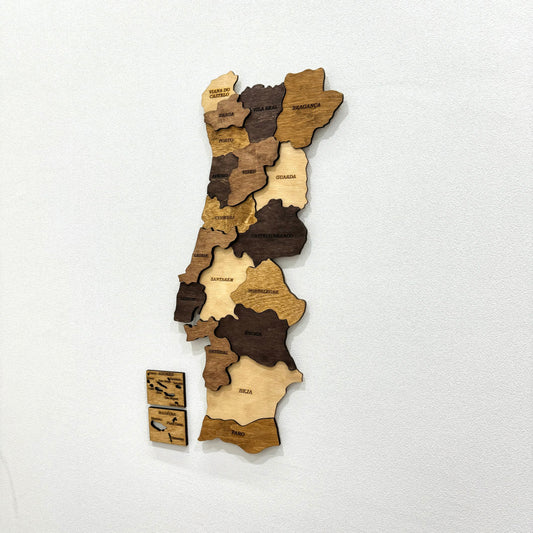 Wooden Portugal Map | Ranocchio Map