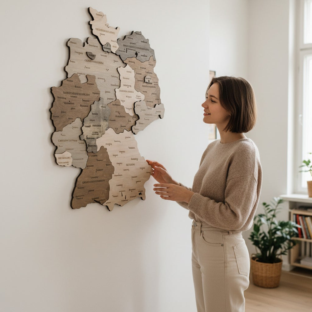 Wooden Map of Germany