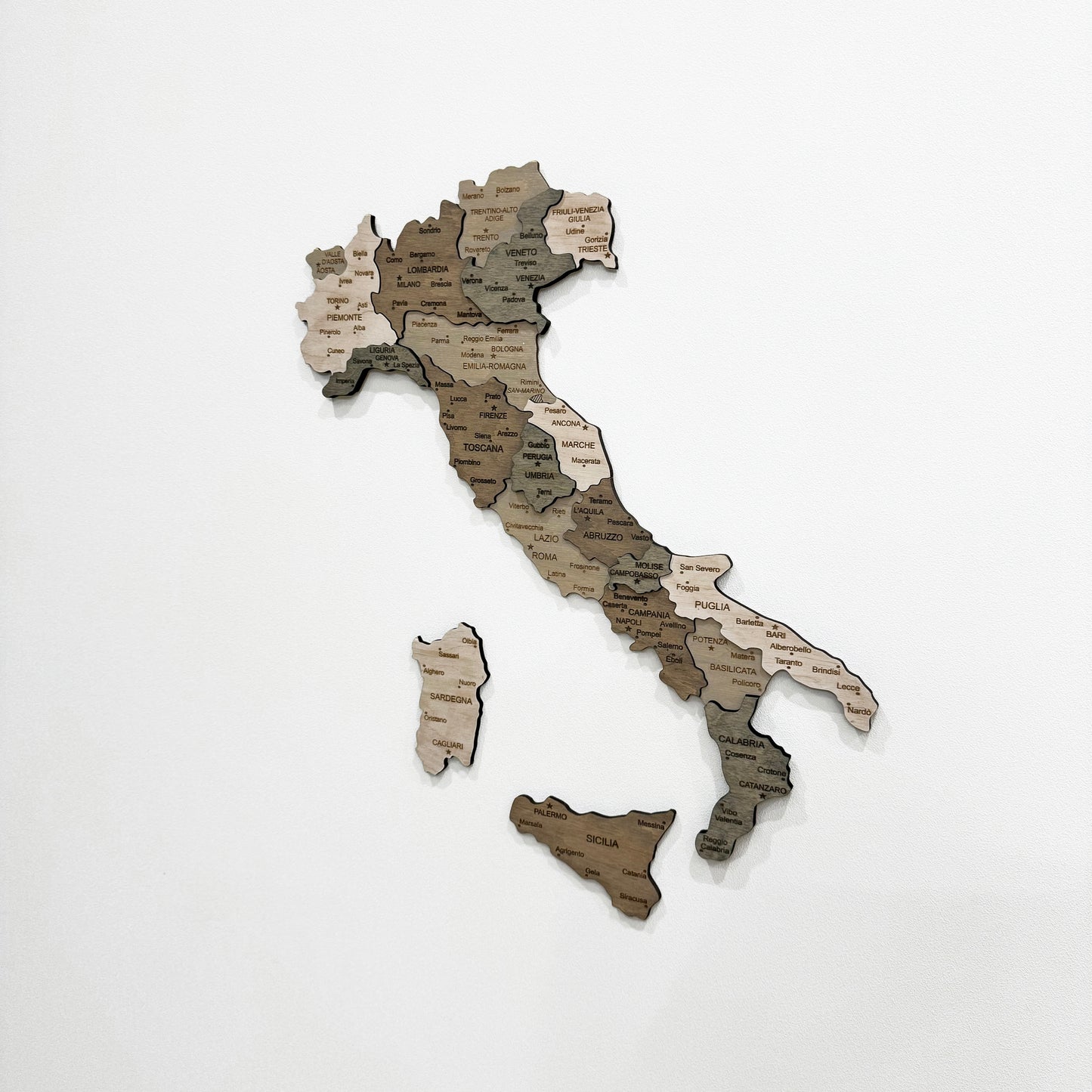 Wooden Map of Italy | Ranocchio