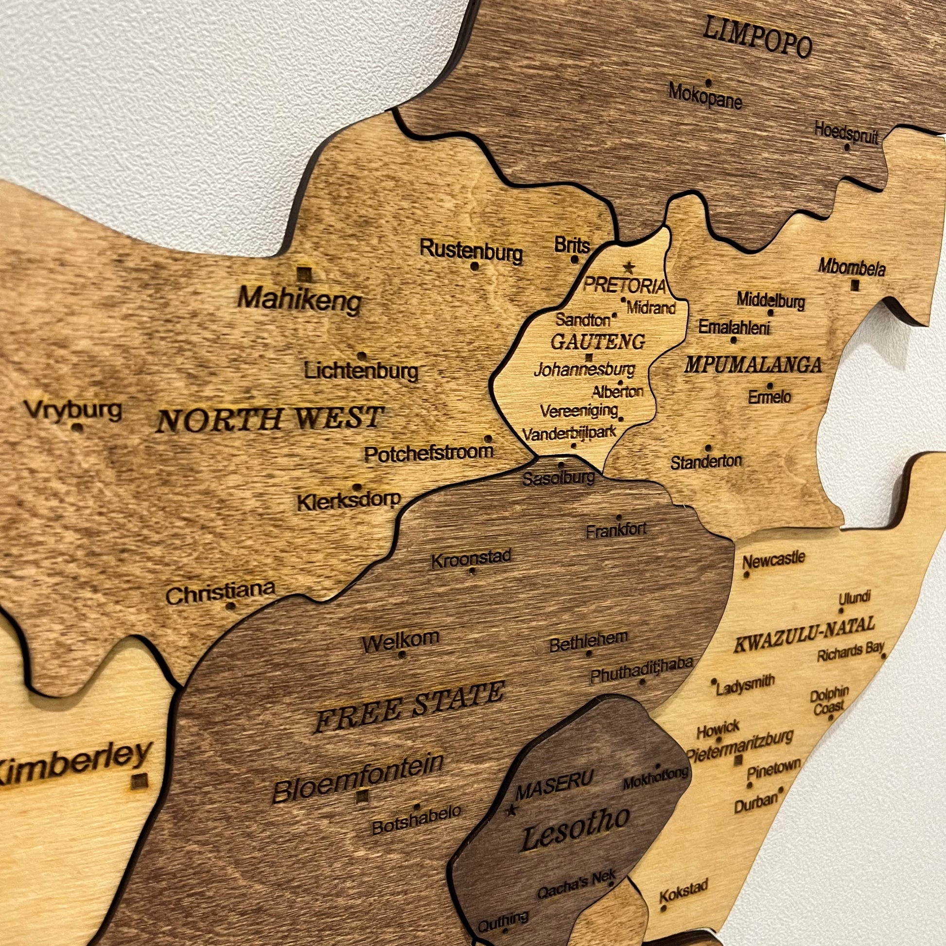 3D Wooden Map of South Africa 