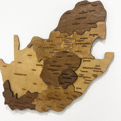 Wooden Map of South Africa by Ranocchio