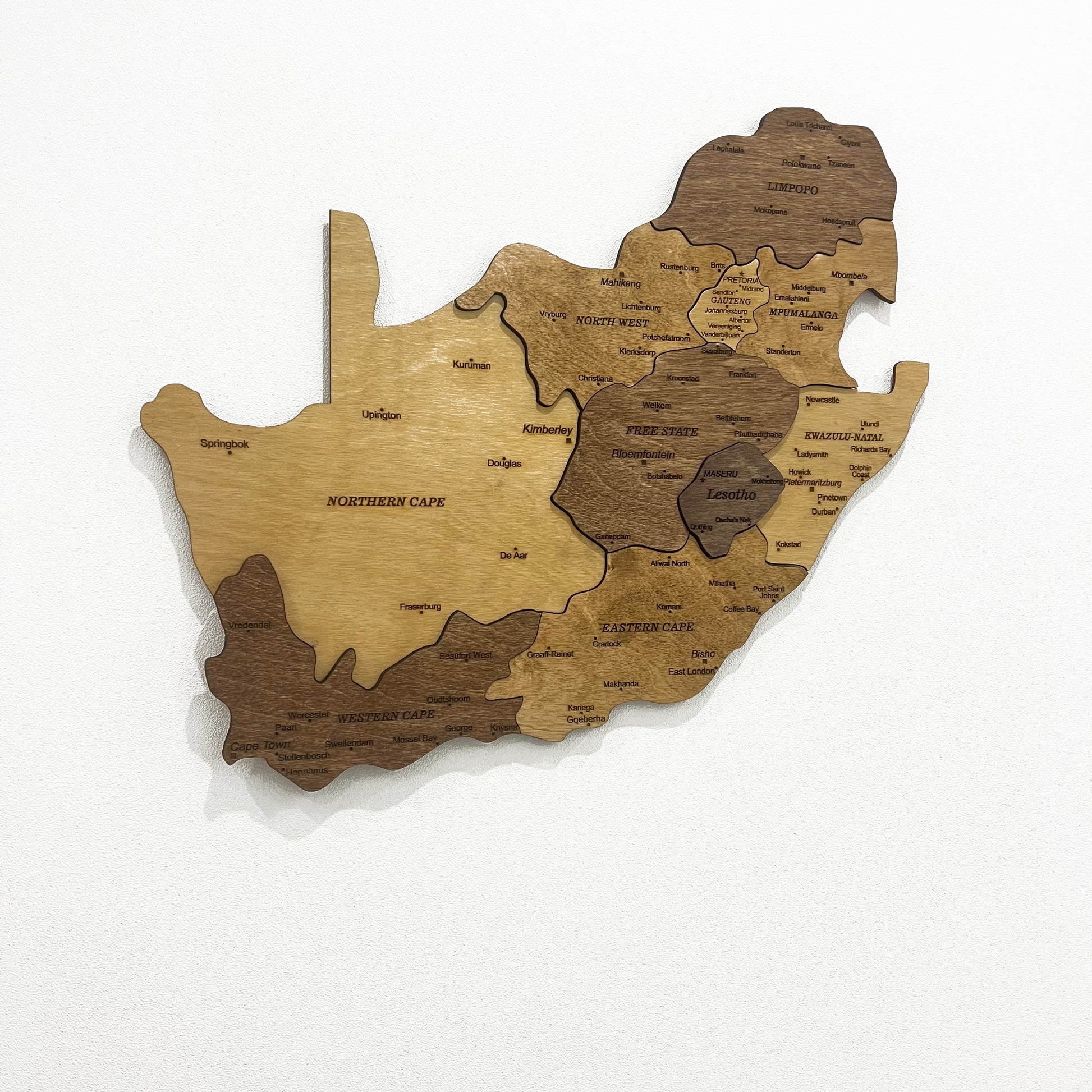 Wooden Map of South Africa | Ranocchio Map