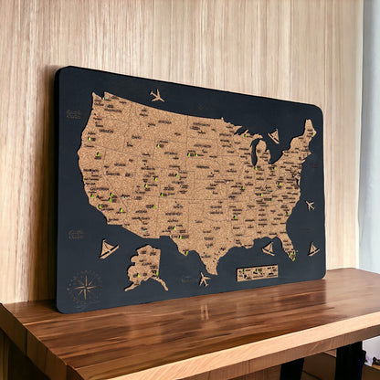 Custom Map of USA National Parks