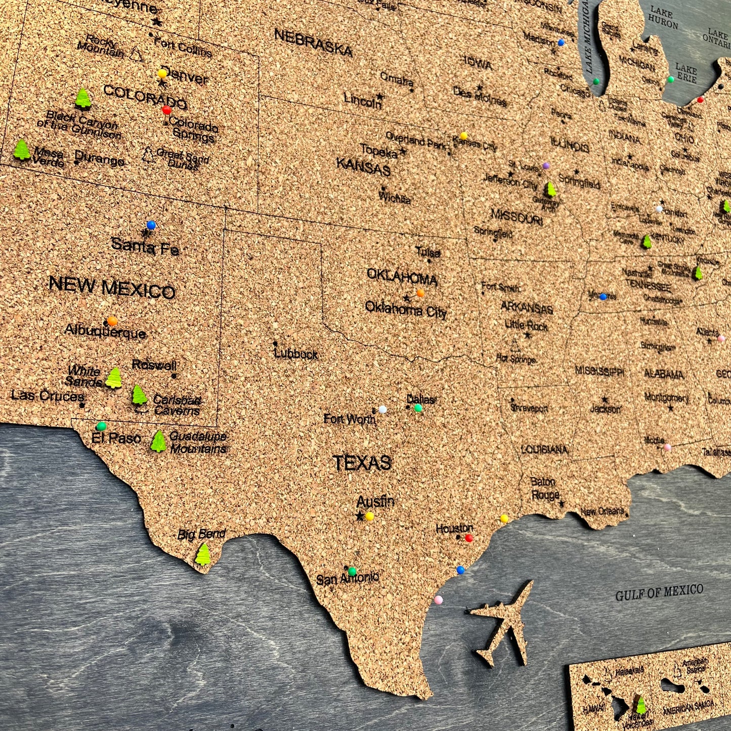 Push Pin USA National Parks Map