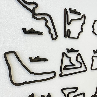 Wooden Racing Circuit Wall Art