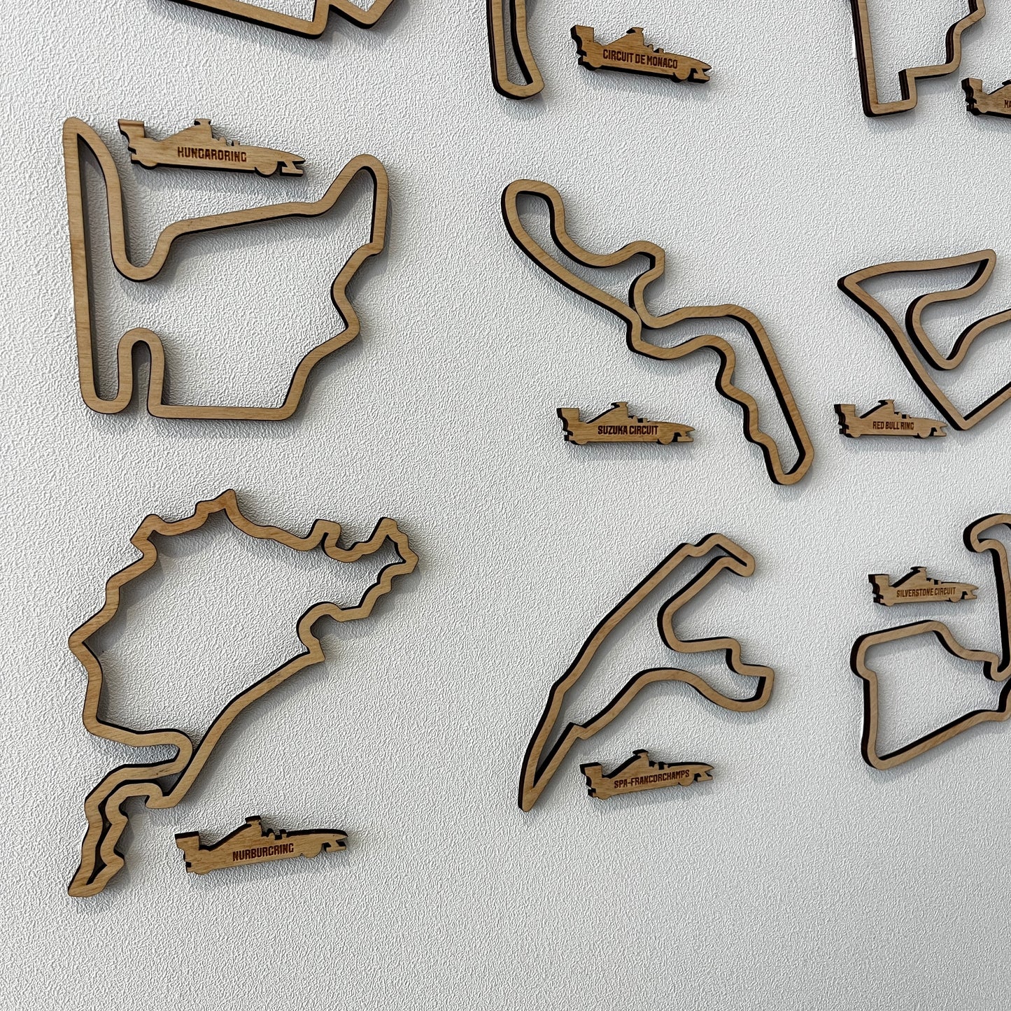 Wooden Racing Circuit Wall Art
