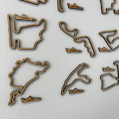 Wooden Racing Circuit Wall Art