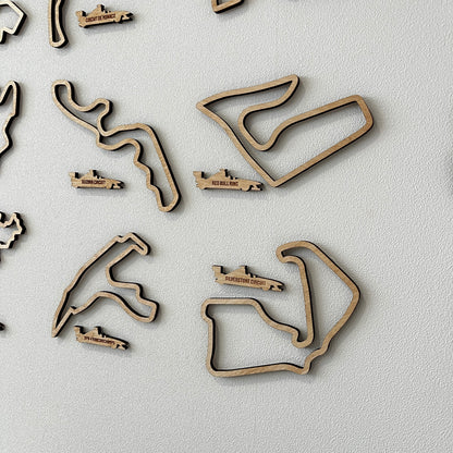 Wooden Racing Circuit Wall Art