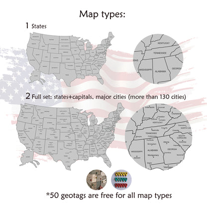 USA Wooden Map | Ranocchio Map