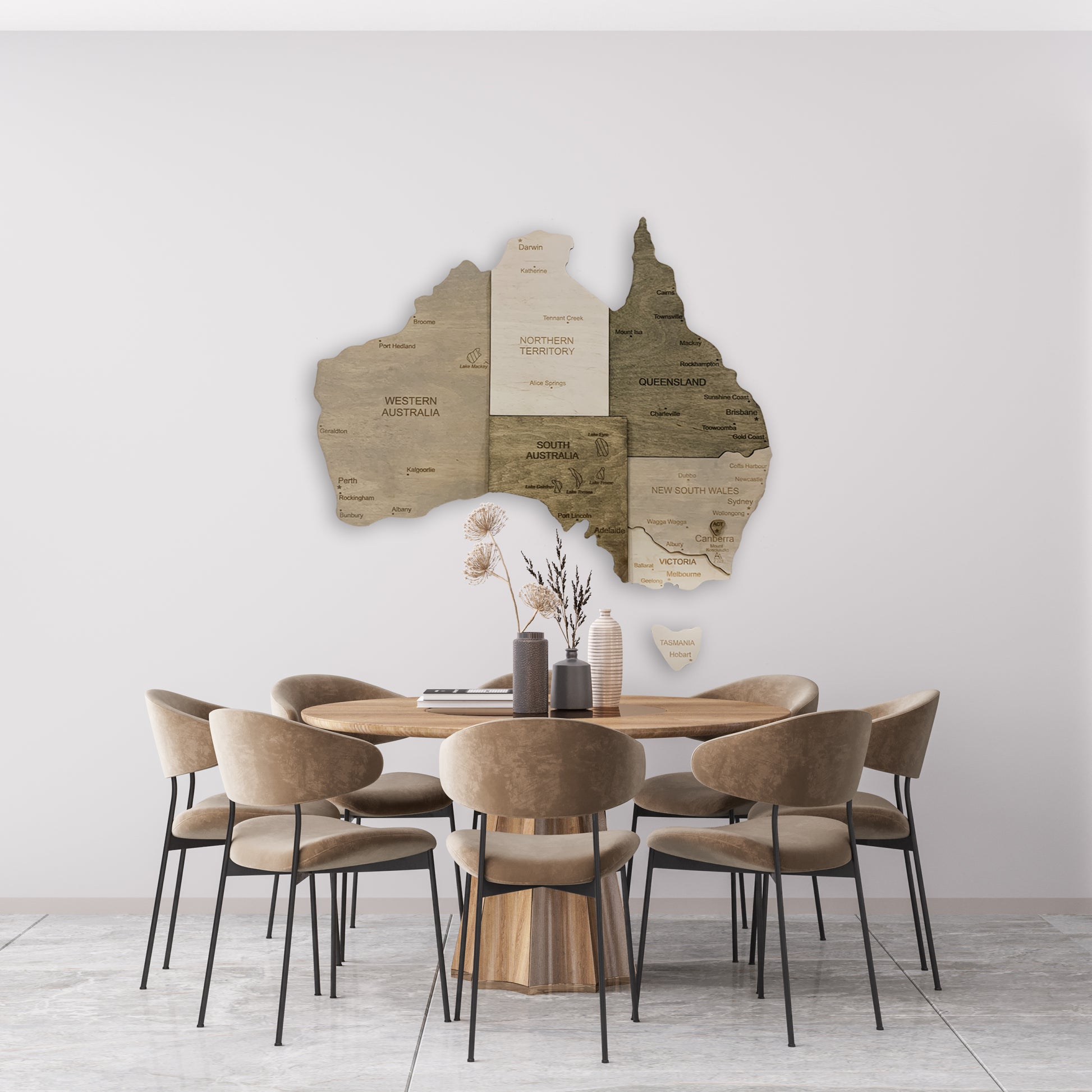 Wooden Map of Australia | Ranocchio Map