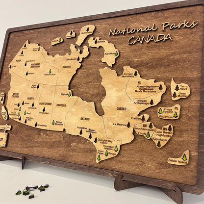 Map of Canada with National Parks